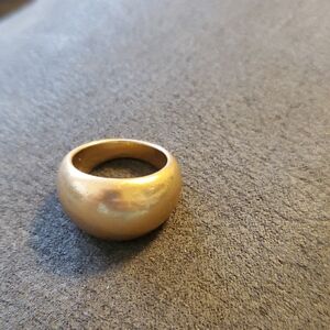 Lemlem Gold-Plated Sterling Silver Dome Ring – Size 8.5 | Minimalist Artisan Jew